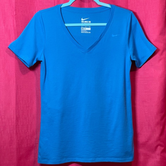NIKE DRI FIT ATHLETIC CUT BLUE TEE SIZE M - Picture 3 of 10